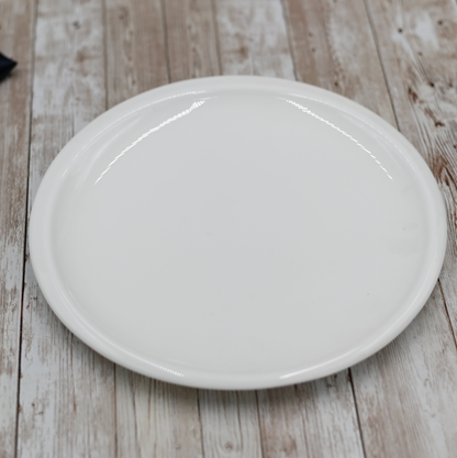 Wilmax White Porcelain Round Dinner Plate, 9.5 in