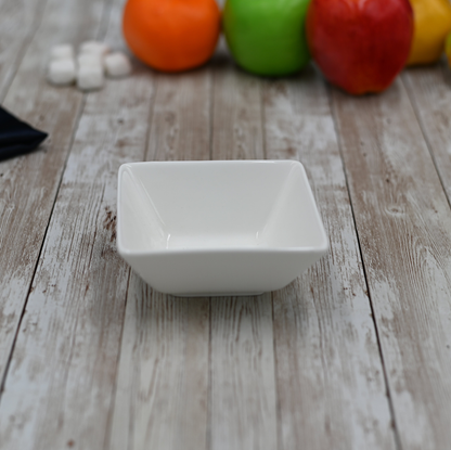 Wilmax White Porcelain Square Dish, 4 x 3.75 in