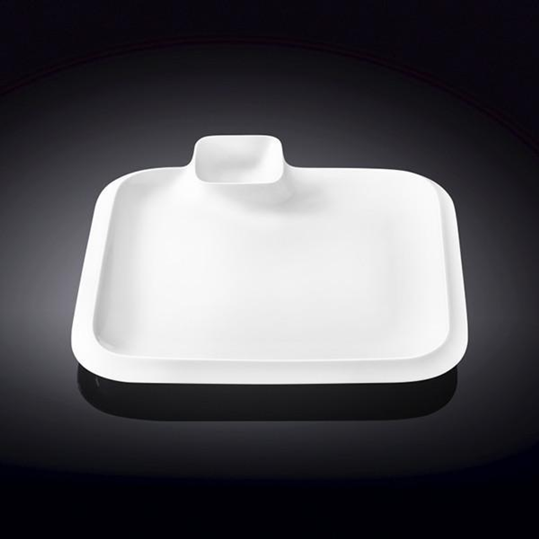 Wilmax White Porcelain Square Platter, 8 x 8 in