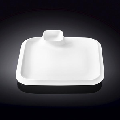 Wilmax White Porcelain Square Platter, 8 x 8 in