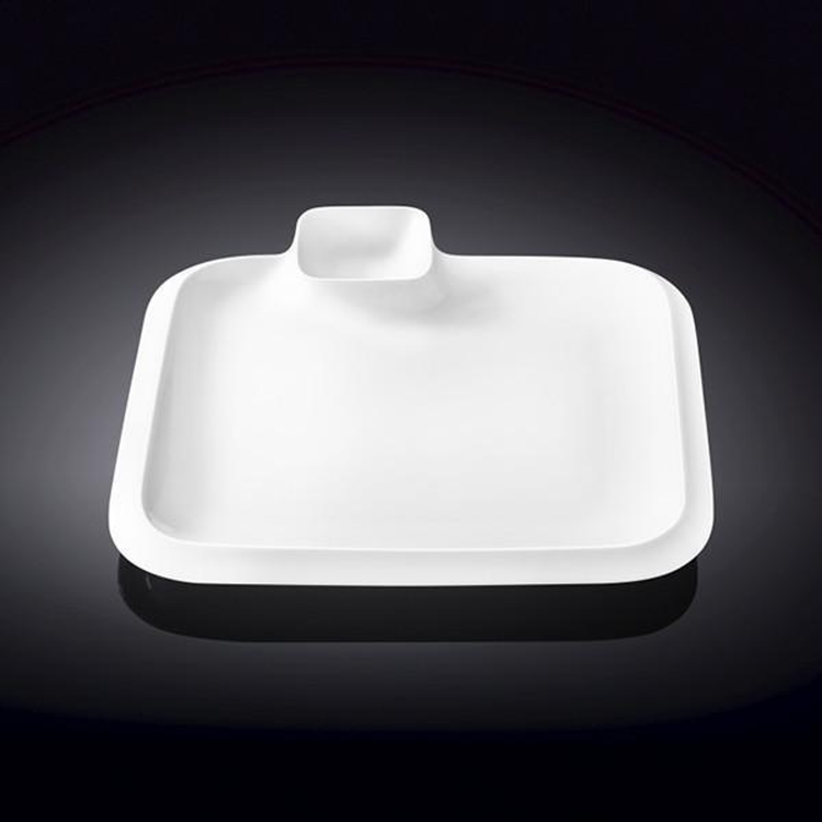 Wilmax White Porcelain Square Platter, 8 x 8 in