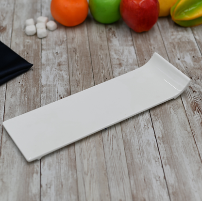 Wilmax White Porcelain Flat Rectangular Serving Dish, 12 in