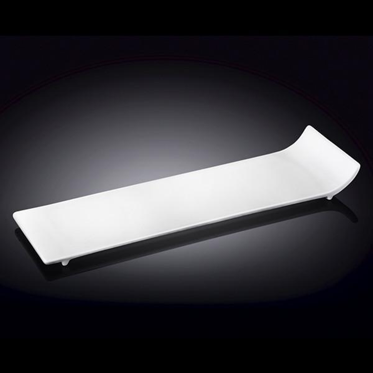 Wilmax White Porcelain Flat Rectangular Serving Dish, 12 in