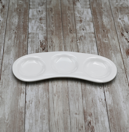 Wilmax White Porcelain Serving Tray, 9.5 x 3.5 in