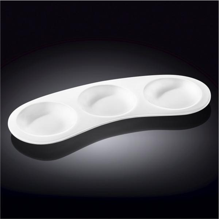 Wilmax White Porcelain Serving Tray, 9.5 x 3.5 in