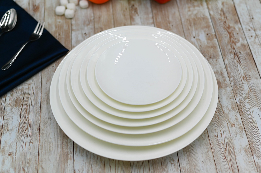 Wilmax Fine Porcelain Dessert Plate, 8 in, Set of 6, WL-991247