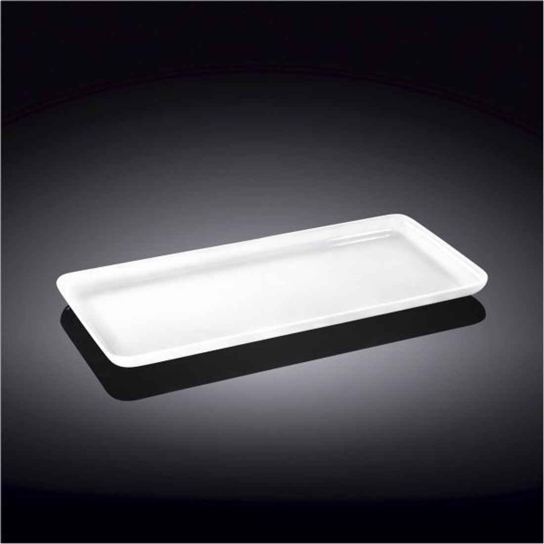Wilmax White Porcelain Rectangular Dish, 7.5 x 3.75 in (Set of 6)