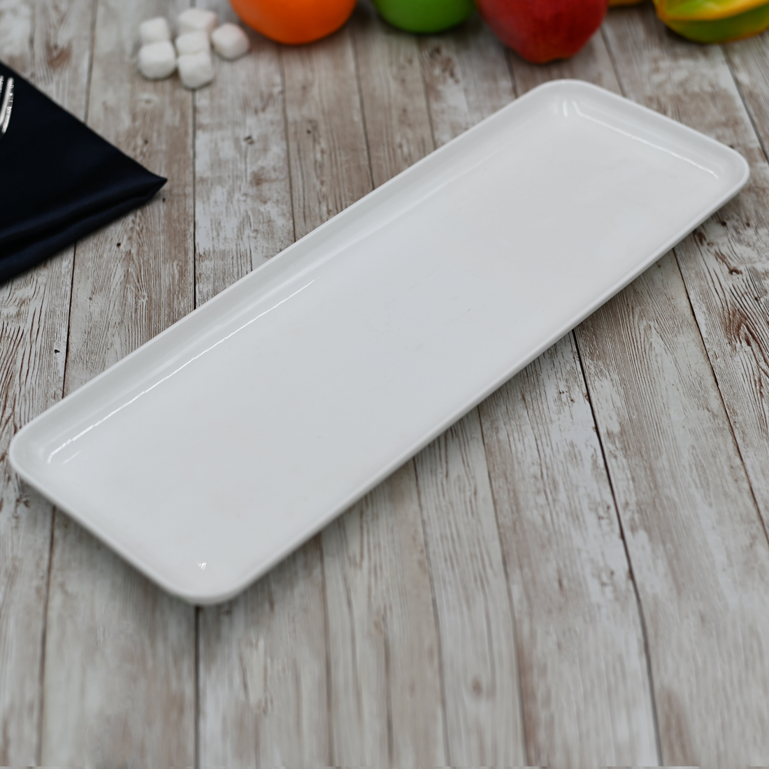 Wilmax White Porcelain Rectangular Serving Dish, 15.5 x 5 in