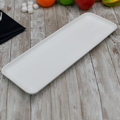 Wilmax White Porcelain Rectangular Serving Dish, 15.5 x 5 in