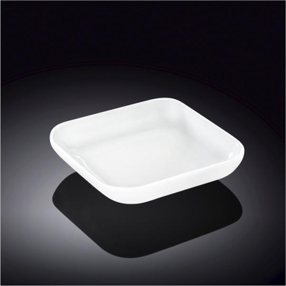Wilmax White Porcelain Square Dish, 3.5 x 3.5 in