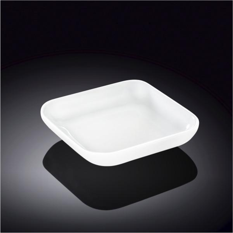 Wilmax White Porcelain Square Dish, 3.5 x 3.5 in