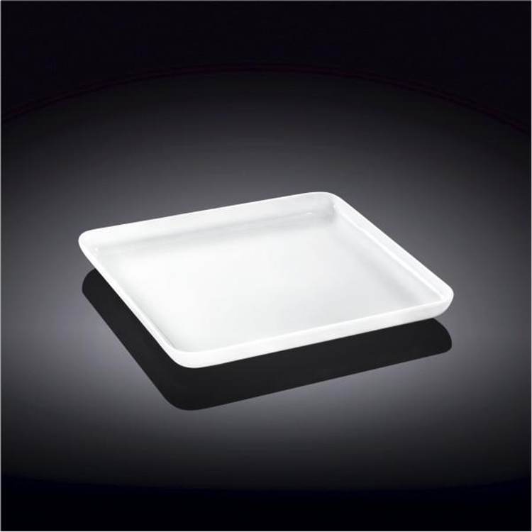 Wilmax White Porcelain Square Serving Dish, 6.5 in (Set of 6)