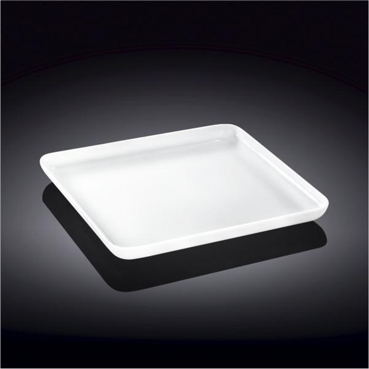 Wilmax White Porcelain Square Serving Dish, 8.5 in (Set of 6)