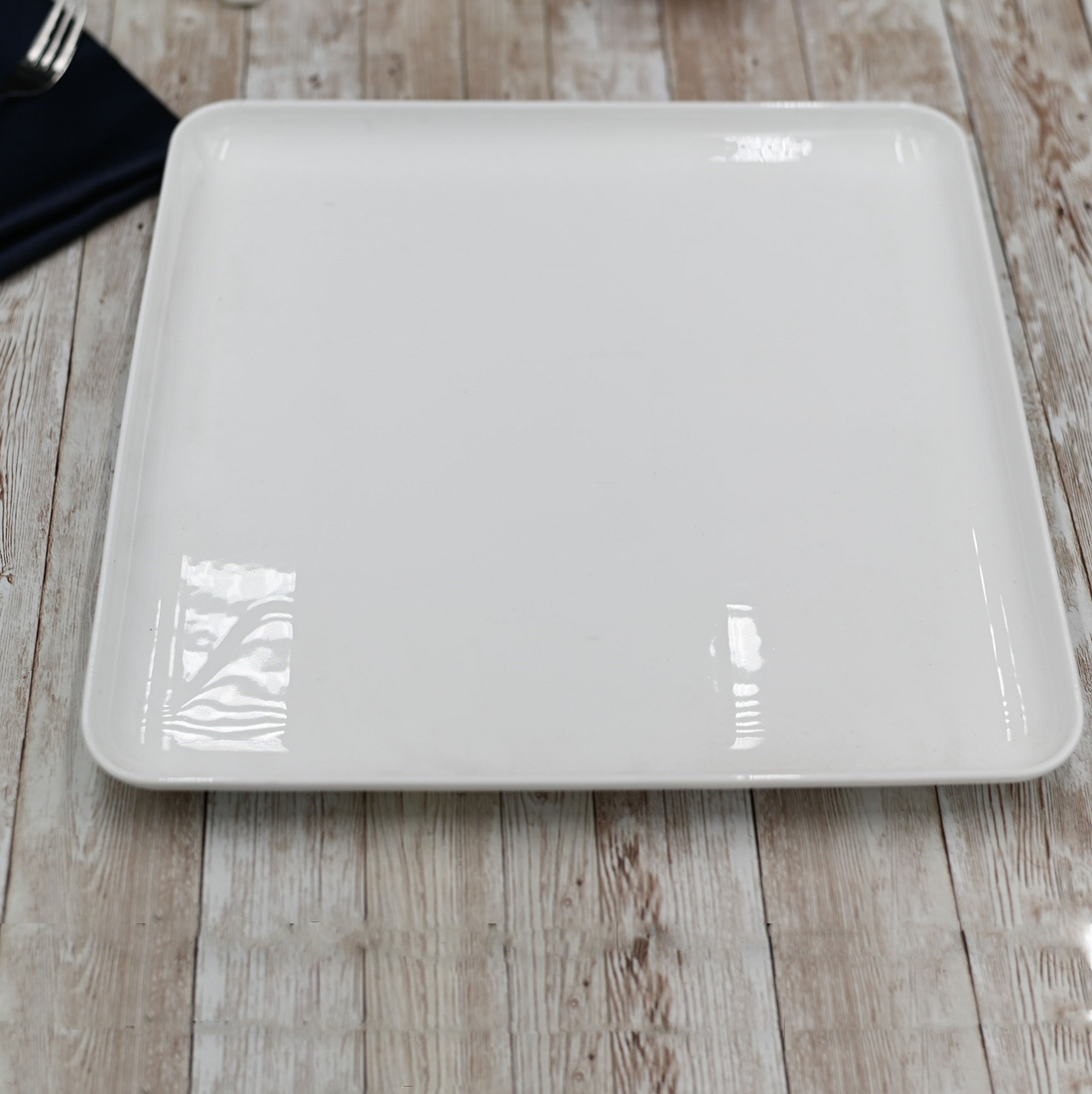 Wilmax White Porcelain Square Serving Dish, 9.5 in