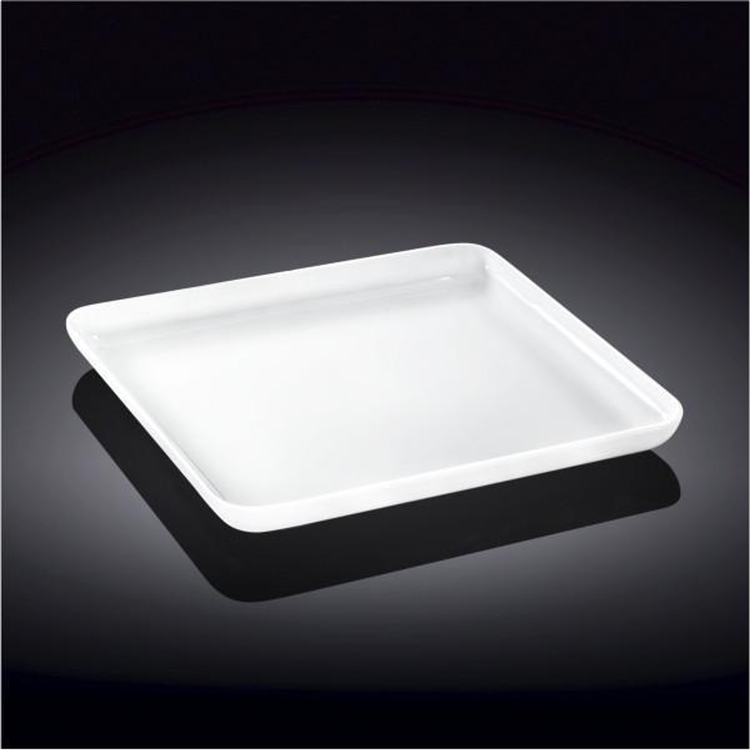 Wilmax White Porcelain Square Serving Dish, 9.5 in