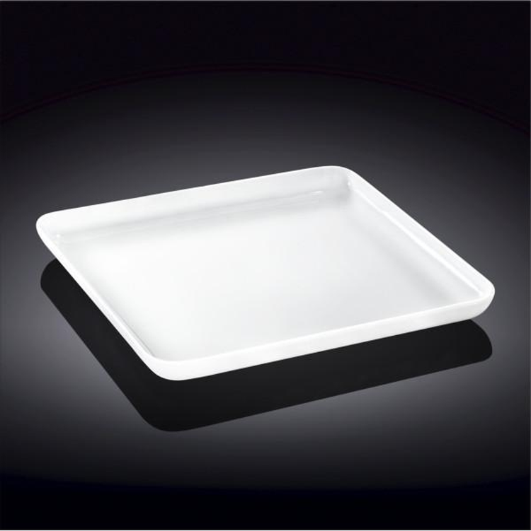 Wilmax White Porcelain Square Serving Dish, 10.75 in