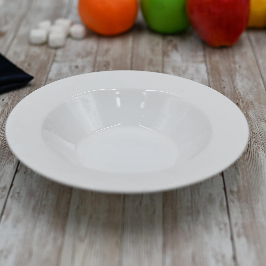 Wilmax White Porcelain Professional Deep Plate, 8 in