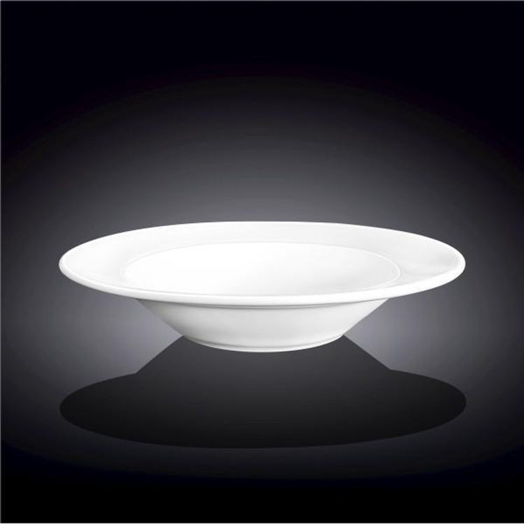 Wilmax White Porcelain Professional Deep Plate, 8 in