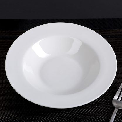 Wilmax White Porcelain Professional Deep Plate, 8 in