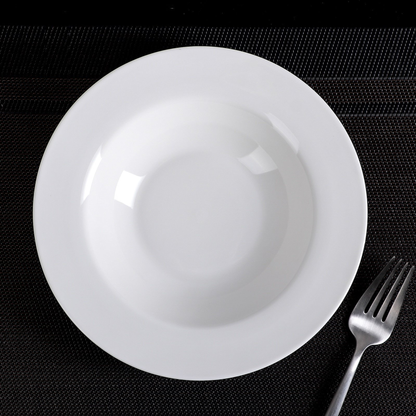 Wilmax White Porcelain Professional Deep Plate, 8 in
