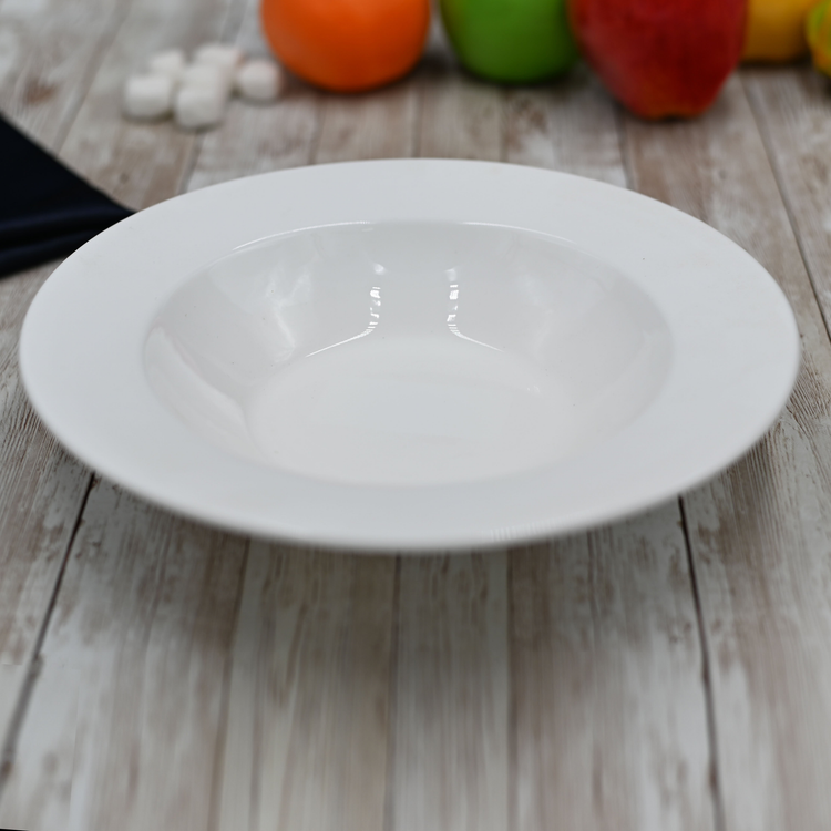 Wilmax Fine Porcelain Deep Plate, 9 in, Set of 6