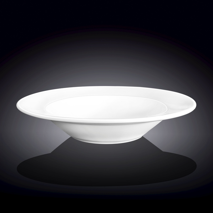 Wilmax Porcelain Deep Soup Plate, 10 in / 600 ml