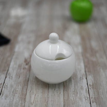 Wilmax White Porcelain Sugar Bowl, 11 fl oz (325 ml)