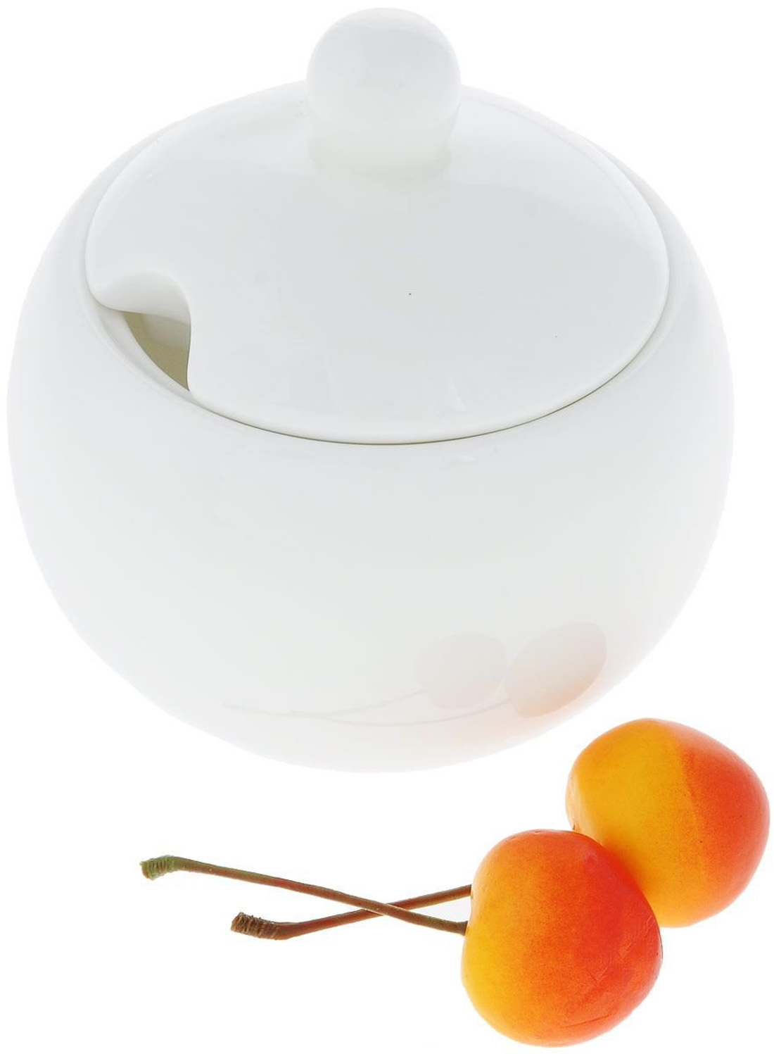 Wilmax White Porcelain Sugar Bowl, 11 fl oz (325 ml)