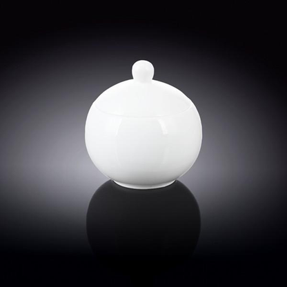 Wilmax White Porcelain Sugar Bowl, 11 fl oz (325 ml)