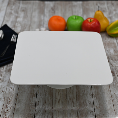 Wilmax Porcelain Square Cake Stand, 12 in
