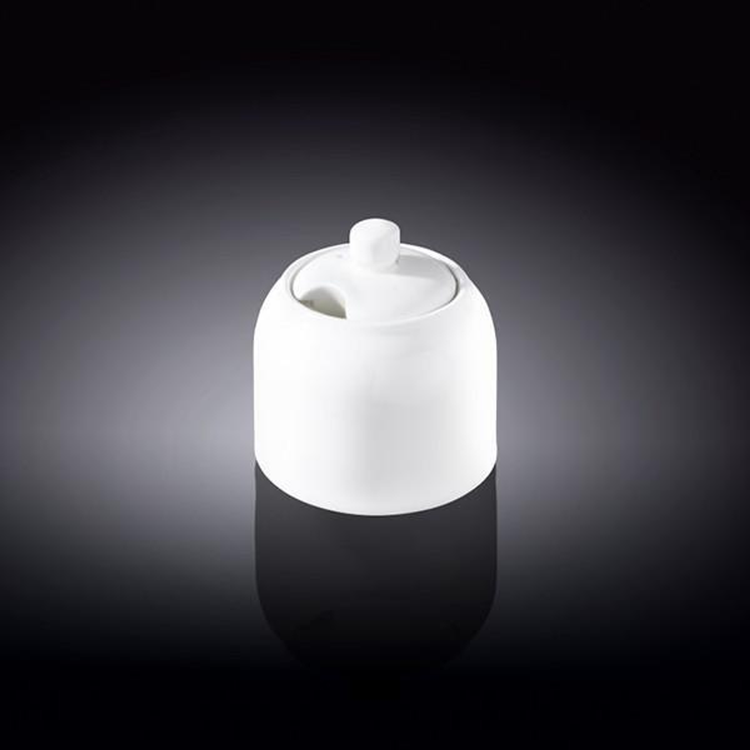 Wilmax White Porcelain Sugar Bowl, 9 fl oz (280 ml)