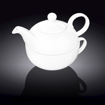 Wilmax Porcelain Teapot and Cup Stacking Set