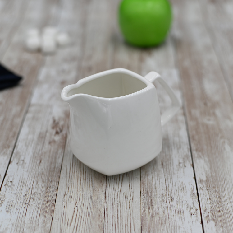 Wilmax Fine Porcelain Creamer, 10 oz, Set of 6