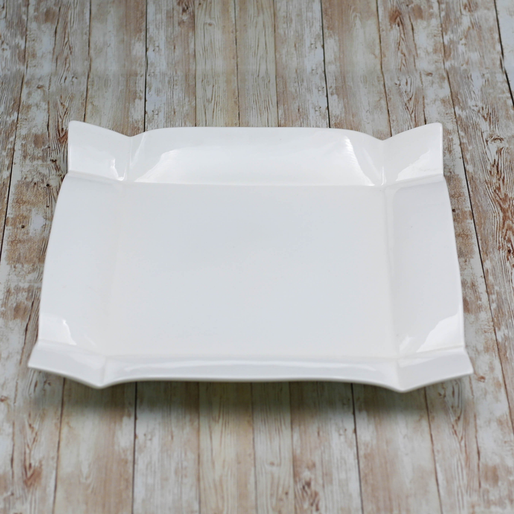 Wilmax Fine Porcelain Square Platter, 14 in / 35.5 cm