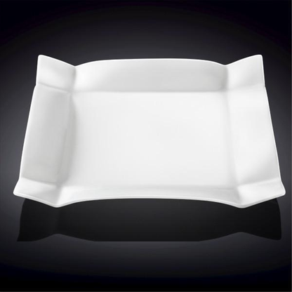 Wilmax Fine Porcelain Square Platter, 14 in / 35.5 cm