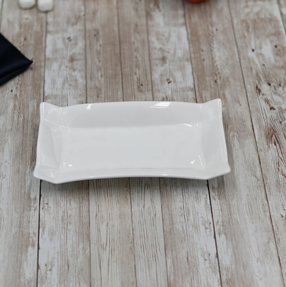 Wilmax White Porcelain Serving Platter, 7.75 x 4 in