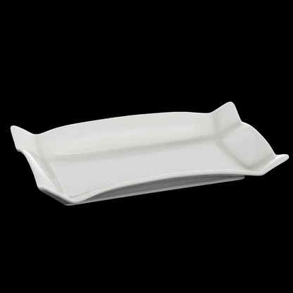 Wilmax White Porcelain Serving Platter, 7.75 x 4 in