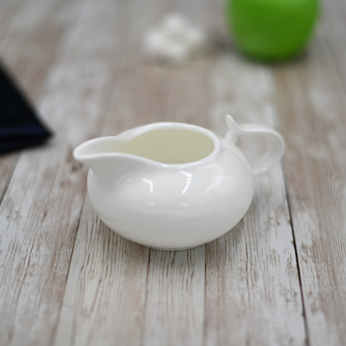 Wilmax Fine Porcelain Creamer, 8 oz, Set of 6