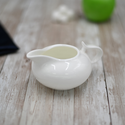 Wilmax Fine Porcelain Creamer, 8 oz, Set of 6