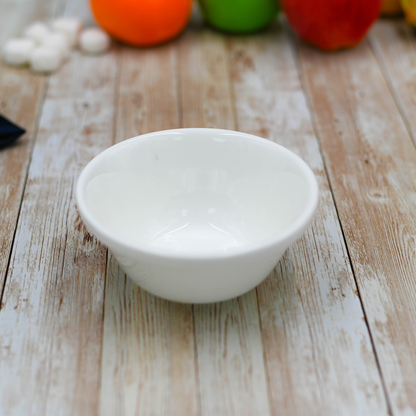 Wilmax Fine Porcelain Bowl, 9 oz, 4.5 in / 275 ml, Set of 6