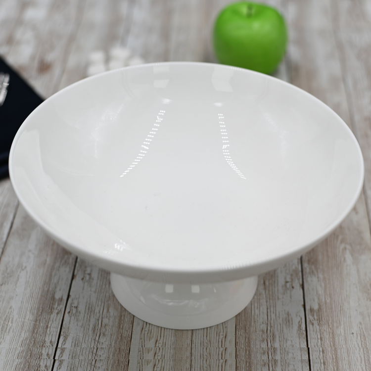 Wilmax White Porcelain Fruit Vase, 9.5 in