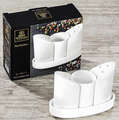 Wilmax Porcelain Salt & Pepper Set