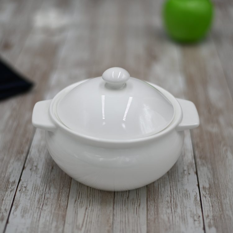 Wilmax White Porcelain Baking Pot, 21 fl oz (620 ml)