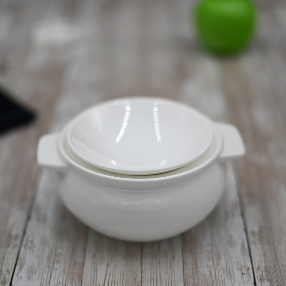 Wilmax White Porcelain Baking Pot, 21 fl oz (620 ml)