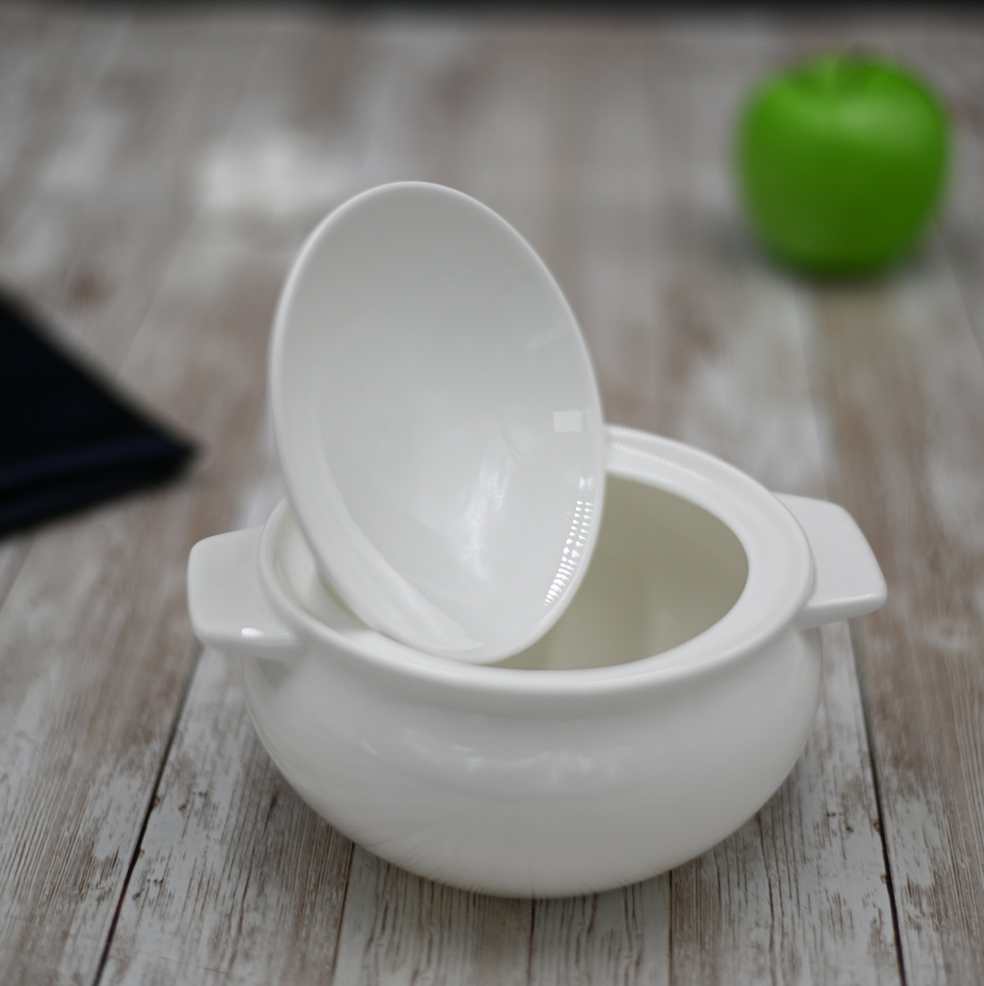 Wilmax White Porcelain Baking Pot, 21 fl oz (620 ml)