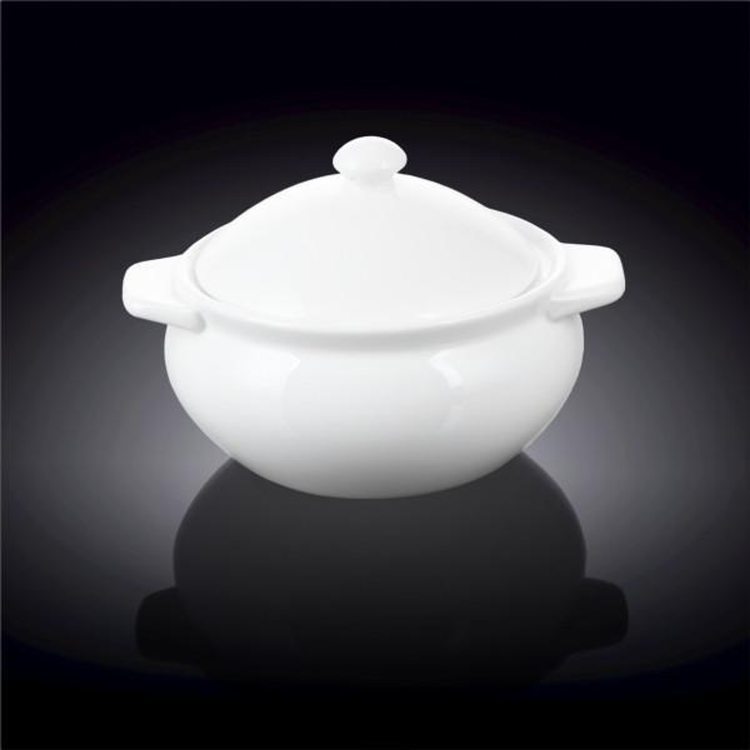 Wilmax White Porcelain Baking Pot, 21 fl oz (620 ml)