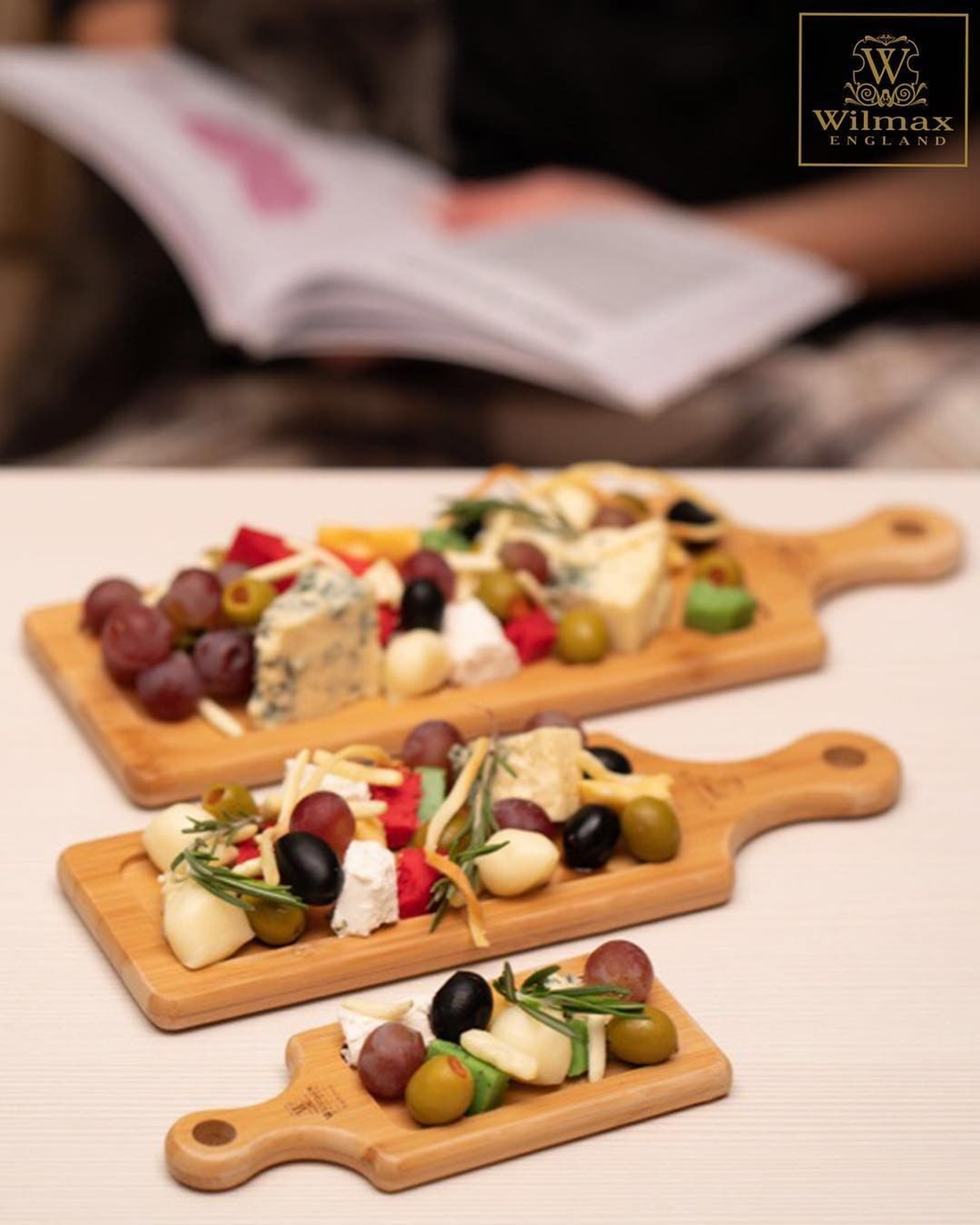 Wilmax Bamboo Serving Tray, 6.25 x 2.5 in