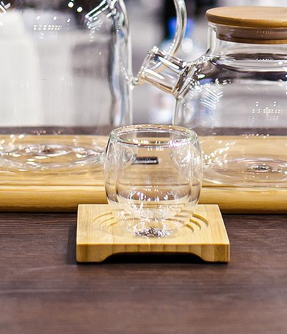 Wilmax Bamboo Square Serving Tray, 4 x 4 in