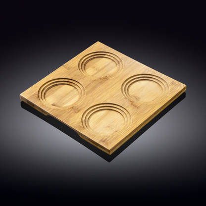 Wilmax Bamboo Square Serving Tray, 7.75 x 7.75 in