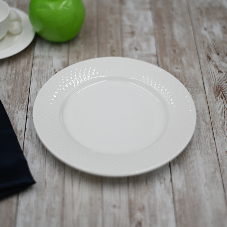 Wilmax Fine Porcelain Dessert Plate, 8 in, Set of 6, WL-880100